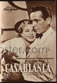 6d044 CASABLANCA German program '52 Humphrey Bogart, Ingrid Bergman, Michael Curtiz classic!