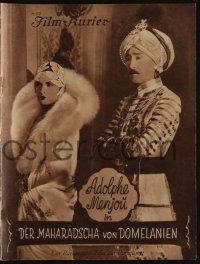 6d121 HIS TIGER WIFE German program '28 images of Adolphe Menjou wearing turban & Evelyn Brent!