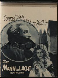 6d165 MAN WHO LAUGHS German program '29 different images of veiled Conrad Veidt & Mary Philbin!