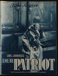 6d196 PATRIOT German program '28 Emil Jannings, Florence Vidor & Lewis Stone, Ernst Lubitsch!