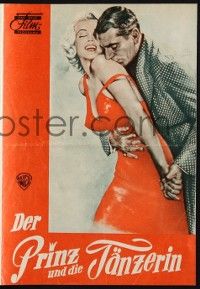 6d205 PRINCE & THE SHOWGIRL German program '57 Laurence Olivier & sexy Marilyn Monroe, different!