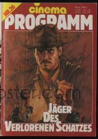 6d209 RAIDERS OF THE LOST ARK German program '81 art of Harrison Ford by Amsel + different images!