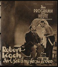 6d220 ROBERT KOCH, DER BEKAMPFER DES TODES German program '39 Emil Jannings in the title role!