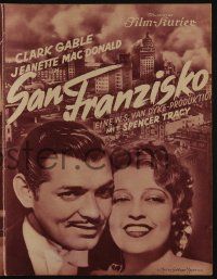 6d231 SAN FRANCISCO German program '36 different images of Clark Gable & sexy Jeanette MacDonald!