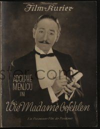 6d235 SERVICE FOR LADIES German program '27 different images of Adolphe Menjou & Kathryn Carver!