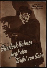 6d239 SHERLOCK HOLMES JAGT DEN TEUFEL VON SOHO German program '58 Basil Rathbone, Rondo Hatton