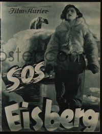 6d226 S.O.S. EISBERG German program '33 directed by Arnold Fanck, starring Leni Riefenstahl!