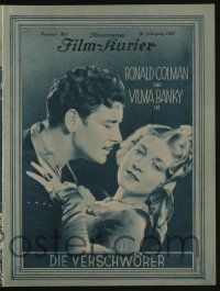 6d274 TWO LOVERS German program '28 different images of Ronald Colman & pretty Vilma Banky!