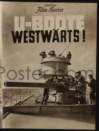 6d276 U-BOAT, COURSE WEST 8pg German program '41 U-Boote westwarts, WWII propaganda, conditional!