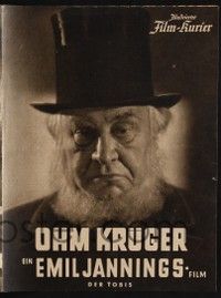 6d278 UNCLE KRUGER German program '41 Ohm Kruger, Emil Jannings, Nazi propaganda, conditional!