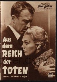 6d284 VERTIGO Film Buhne German program '59 Alfred Hitchcock, different images of Stewart & Novak!