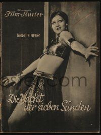 6d306 YACHT OF THE SEVEN SINS German program '28 Brigitte Helm, Die Yacht Der Sieben Sunden!