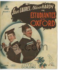 6d475 CHUMP AT OXFORD 4pg Spanish herald '40 great different images of Stan Laurel & Oliver Hardy!
