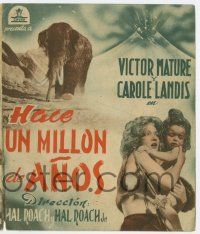 6d627 ONE MILLION B.C. 4pg Spanish herald '40 Hal Roach, Victor Mature, Carole Landis, different!