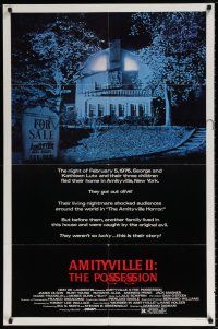 6f040 AMITYVILLE II 1sh '82 The Possession, cool image of haunted house!