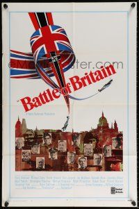 6f062 BATTLE OF BRITAIN style B int'l 1sh '69 all-star cast in classic World War II battle!