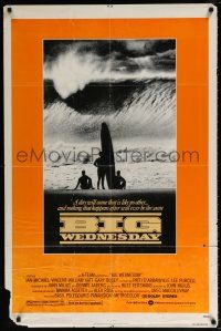 6f078 BIG WEDNESDAY 1sh '78 John Milius classic surfing movie, silhouette of surfers on beach!