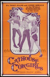 6f087 BLAZING STEWARDESSES 1sh R82 sexy Cathouse Cowgirls, tight jeans & loose morals!