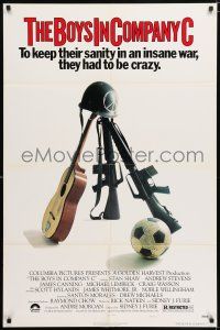 6f106 BOYS IN COMPANY C 1sh '78 the insane Vietnam War, cool image of guitar, guns & soccer ball!