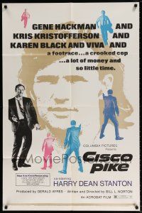 6f165 CISCO PIKE 1sh '71 Gene Hackman, Kris Kristofferson, Karen Black, Viva!