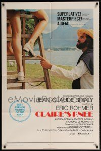 6f167 CLAIRE'S KNEE 1sh '71 Eric Rohmer's Le Genou de Claire, Jean-Claude Brialy