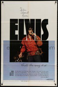 6f249 ELVIS: THAT'S THE WAY IT IS 1sh '70 great image of Presley singing on stage!
