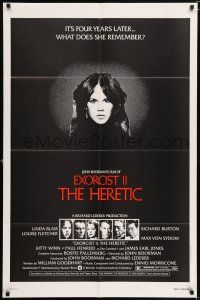 6f263 EXORCIST II: THE HERETIC 1sh '77 Linda Blair, John Boorman's sequel to Friedkin's movie!