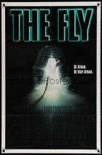 6f299 FLY 1sh '86 David Cronenberg, Jeff Goldblum, cool sci-fi art by Mahon!