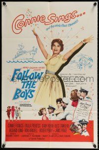 6f303 FOLLOW THE BOYS 1sh '63 Connie Francis sings and the whole Navy fleet swings!