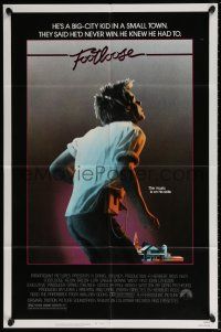 6f306 FOOTLOOSE pg rated 1sh '84 competitive dancer Kevin Bacon has the music on his side!