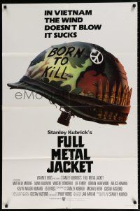 6f323 FULL METAL JACKET advance 1sh '87 Stanley Kubrick Vietnam War movie, Castle art!