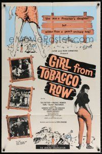 6f352 GIRL FROM TOBACCO ROW 1sh '66 Rachel Romen, Tex Ritter, wilder than a peach orchard hog!
