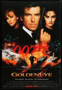 6f366 GOLDENEYE int'l advance DS 1sh '95 Pierce Brosnan as secret agent James Bond 007!