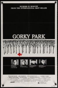 6f370 GORKY PARK 1sh '83 William Hurt, Lee Marvin, cool bloody snow in trees image!