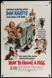 6f436 HOW TO FRAME A FIGG 1sh '71 Joe Flynn, wacky comedy images of Don Knotts!