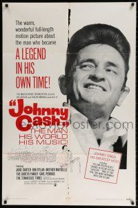 6f481 JOHNNY CASH 1sh '69 great portrait of most famous country music star!