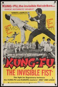 6f502 KUNG-FU THE INVISIBLE FIST 1sh '69 Chech Chang, the deadliest martial arts!