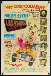 6f510 LAS VEGAS HILLBILLYS 1sh '66 Ferlin Husky with sexy Jayne Mansfield & Mamie Van Doren!