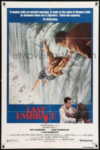 6f514 LAST EMBRACE style B 1sh '79 Roy Scheider, directed by Jonathan Demme, art of Niagara Falls!