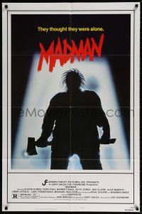 6f555 MADMAN style B 1sh '81 classic wild axe silhouette murderer image!