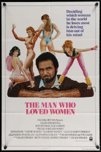 6f564 MAN WHO LOVED WOMEN int'l 1sh '83 Burt Reynolds, Julie Andrews, Basinger, art of sexy women!