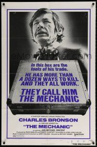 6f578 MECHANIC style A 1sh '72 Charles Bronson has more than a dozen ways to kill in his box!
