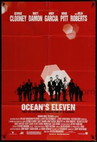 6f640 OCEAN'S 11 DS 1sh '01 Steven Soderbergh, George Clooney, Matt Damon, Brad Pitt