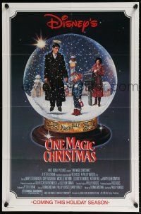 6f648 ONE MAGIC CHRISTMAS advance 1sh '85 Mary Steenburgen, Harry Dean Stanton, Disney, Gadino art!