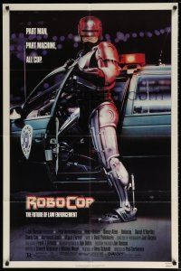 6f738 ROBOCOP 1sh '87 Paul Verhoeven classic, Peter Weller is part man, part machine, all cop!