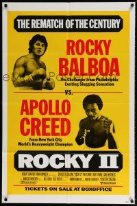 6f741 ROCKY II 1sh '79 Sylvester Stallone & Carl Weathers, the rematch of the century!