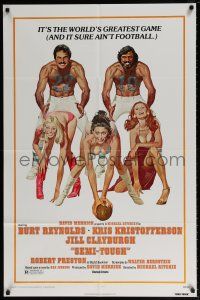 6f770 SEMI-TOUGH 1sh '77 Burt Reynolds, Kris Kristofferson, sexy girls & football art by McGinnis!