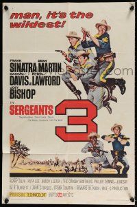 6f774 SERGEANTS 3 1sh '62 John Sturges, Frank Sinatra, Rat Pack parody of Gunga Din!
