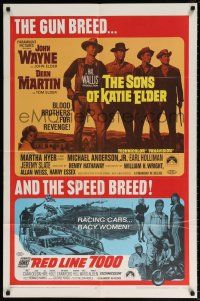 6f805 SONS OF KATIE ELDER/RED LINE 7000 1sh '68 John Wayne, gun breed... and speed breed!