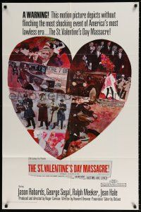 6f812 ST. VALENTINE'S DAY MASSACRE 1sh '67 most shocking event of America's most lawless era!